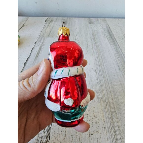 antique Eskimo Santa glass ornament West Germany Xmas tree set - Picture 8 of 12